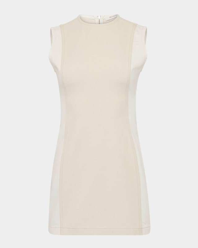 Paneled Sleeveless Mini Shift Dress